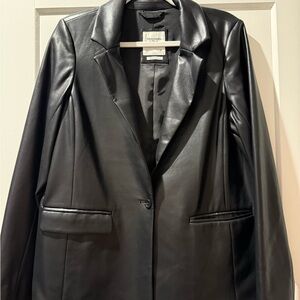 Abercrombie & Fitch Faux Leather Blazer